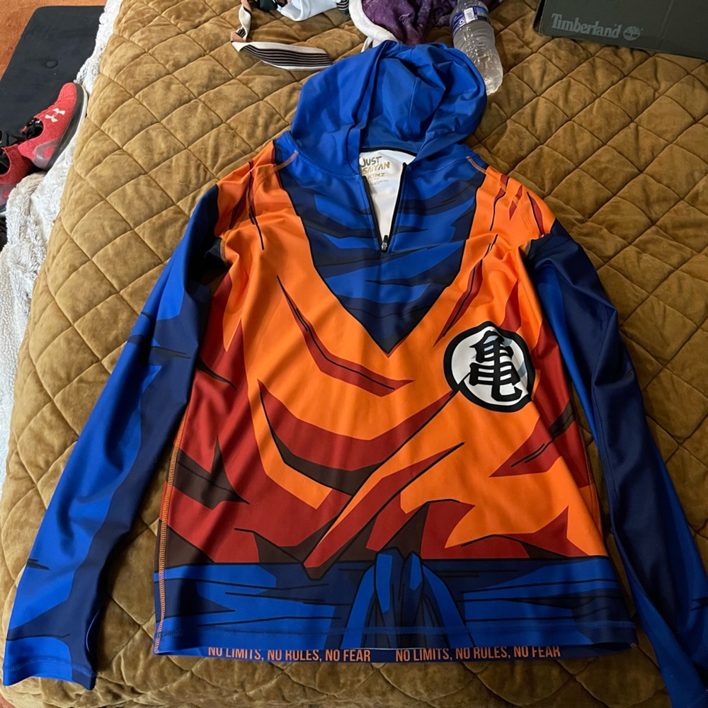 Goku - Mens Long Sleeve SkinZ Hoodie from justsaiyan.co
